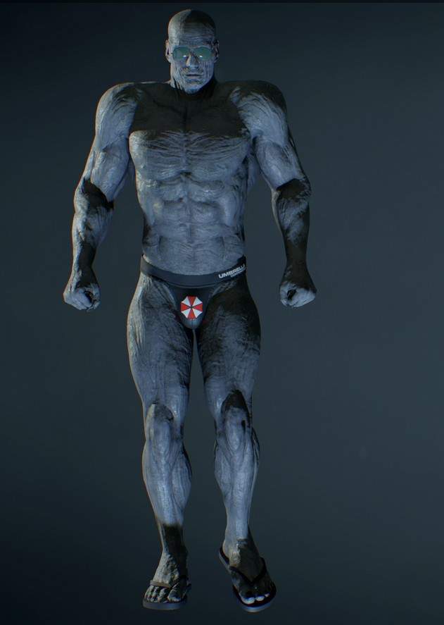 《恶灵古堡2重制版》暴君新模型 变态男丁字裤模型充满恶趣味