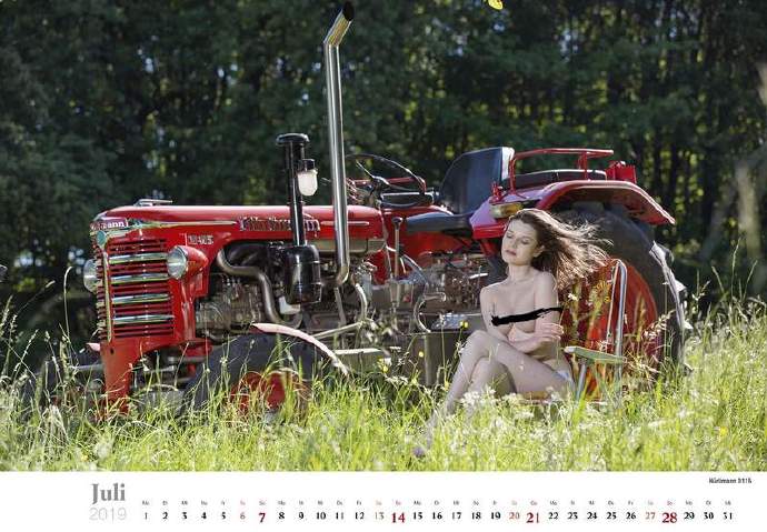 让人妄想的画面《女农夫＆修车妹的诱惑》摄影师「Frank Lutzeback」推出性感裸月历
