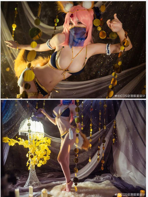 FGO辣妹coser《爱老师_PhD》奇怪为什么总觉得画面特别满