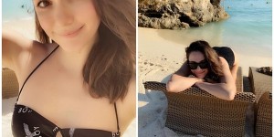 混血模特瑞莎晒旅游美照 辣妈性感窈窕身材迷人