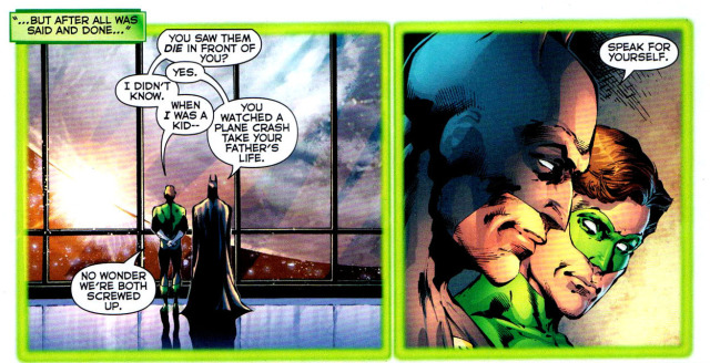 蝙蝠侠与绿光战警组合模型 哈尔乔登与布鲁斯是好朋友吗