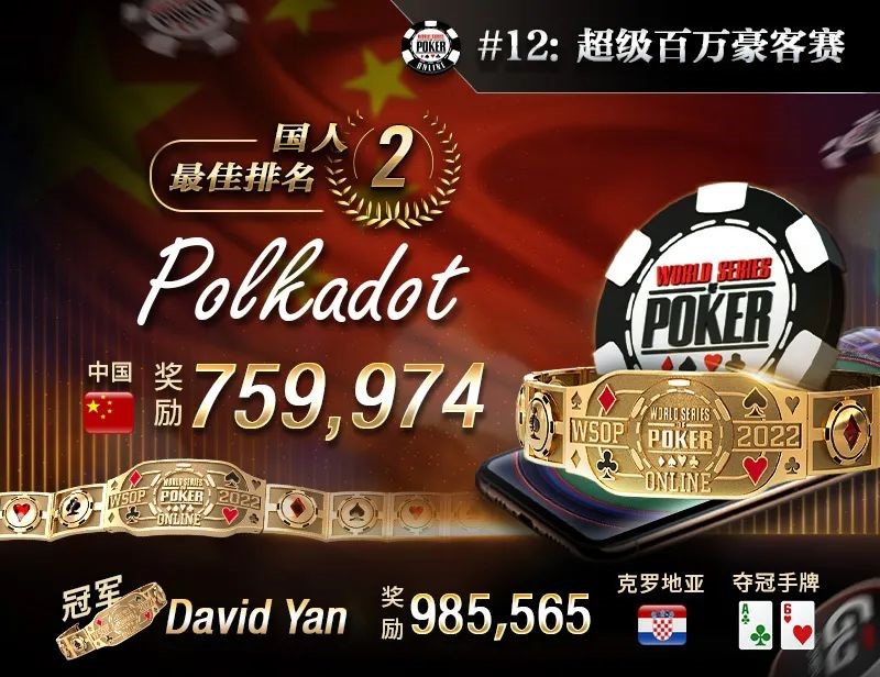 【EV扑克】国人新星击败众大神,夺下WSOP豪客赛亚军!女士冠军赛初登线上!夺金机会来了