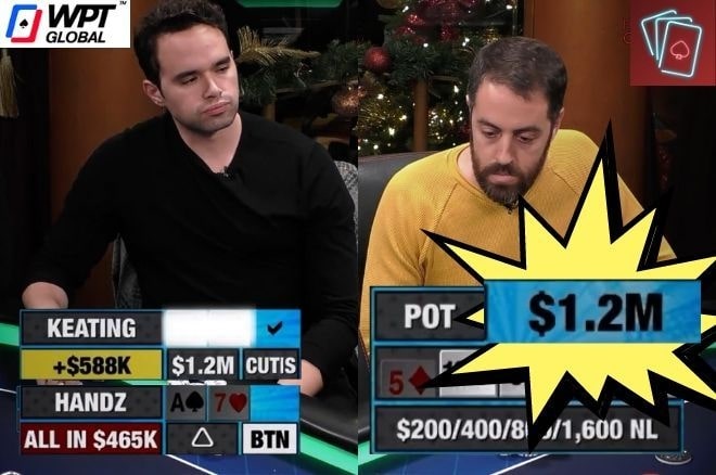 【EV扑克】职牌Alan Keating一手K2豪取120万刀底池,创扑克直播历史最大记录