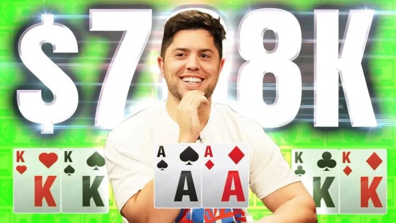 【EV扑克】AA vs KK vs KK,扑克网红拿下78万刀巨额底池!