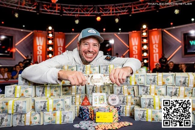 【EV扑克】快讯:史上奖金最高WSOP主赛冠军出炉,豪揽1210万美金!仅48手牌就结束战斗